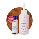 Set Tintura Permanente Per Capelli Copertura Del Grigio Al 100% Colorazione Domestica 0% Ammoniaca Tinture Per Capelli Tinture Per Capelli Multidimensionali Tinture Per Capelli Professionali Naty Shop Biondo Scuro Rame Dorato 7Cg