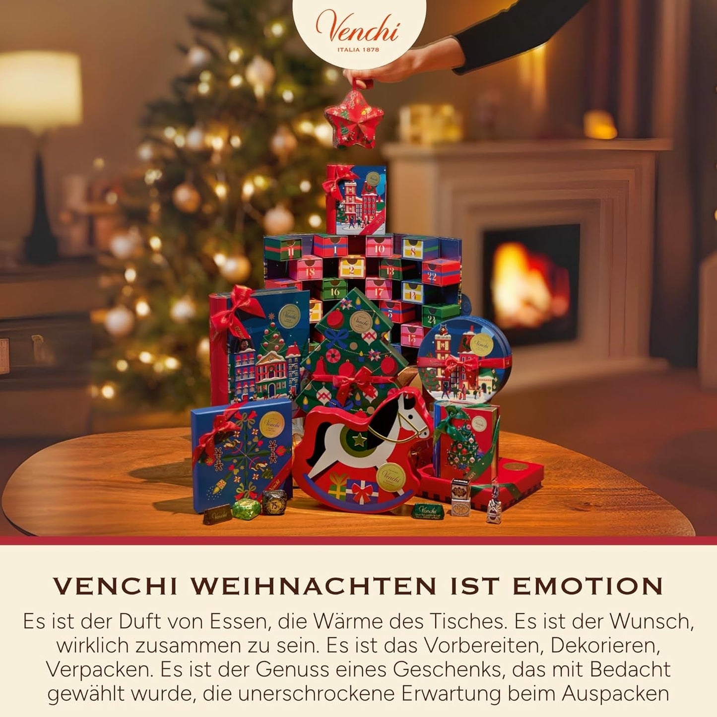 Venchi, Brutto&Buono, Tavoletta di Cioccolato al Latte "Nocciola della Foresta Piemontese" Artigianale a Forma di Abete, 200g, Senza Glutine, Collezione Natalizia in Edizione Limitata, Idea Regalo