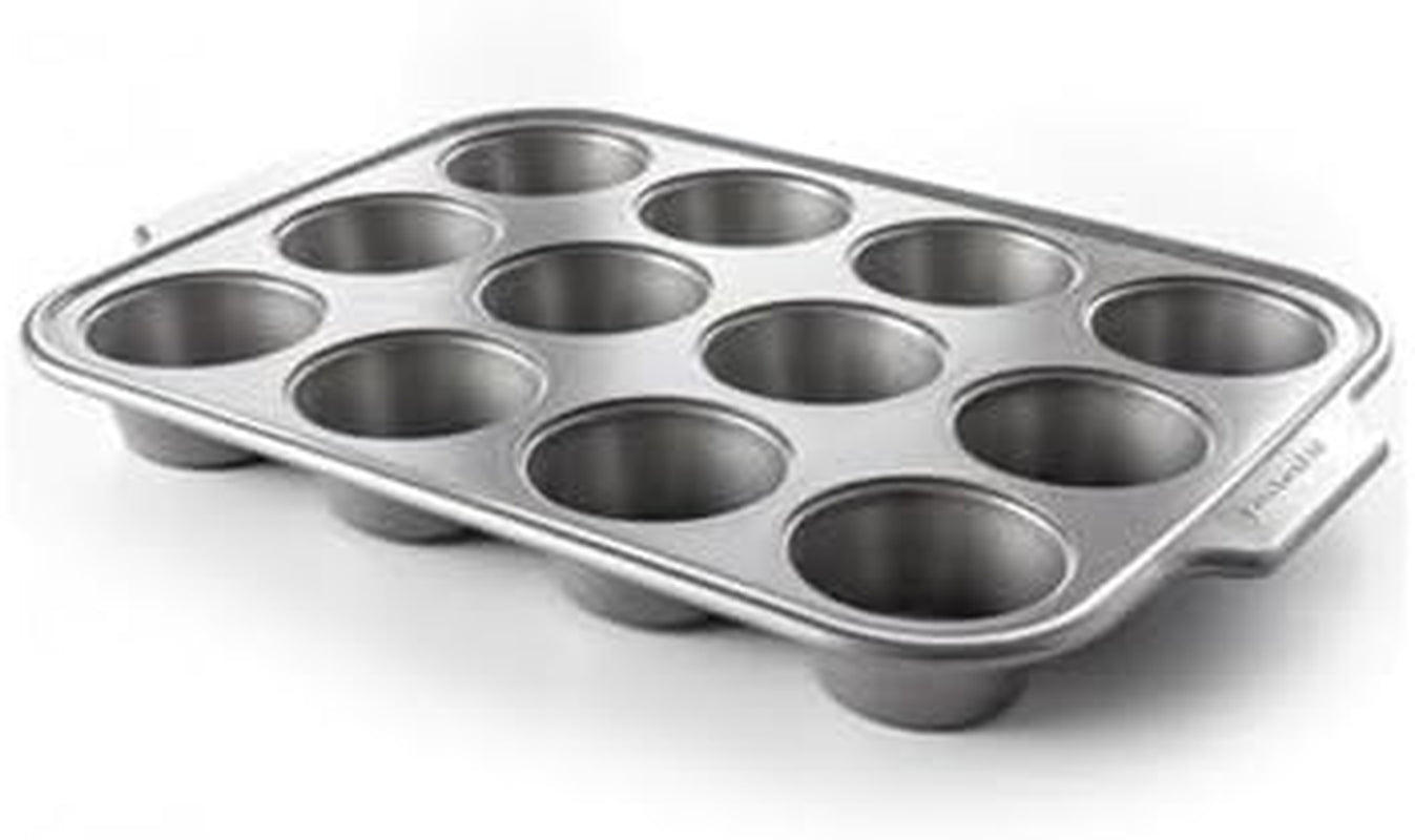 Kitchenaid Teglie per muffin in acciaio alluminato Teglia antiaderente Utilizzabile in forno Lavabile in lavastoviglie Grigio Naty Shop Teglie e vassoi da forno