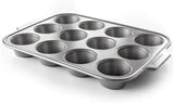 Kitchenaid Teglie per muffin in acciaio alluminato Teglia antiaderente Utilizzabile in forno Lavabile in lavastoviglie Grigio Naty Shop Teglie e vassoi da forno