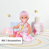 BABY Born Lena (bambina) 36 cm, bambola con 7 funzioni per bambini da 1 anno, funziona senza batteria, bambola grande 36 cm, 834596 Zapf Creation, bambole rosa Naty Shop