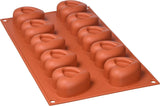 Silikomart 20.036.00.0060 SF 036, Cucina Cuore Naty Shop M (48 x 54 mm, profondità 27 mm. Volume: 10 x 45 ml) 10 x Cuori con tacca