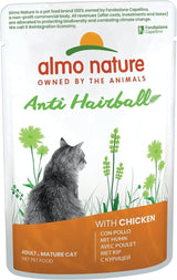 Almo Nature Functional - Anti-boli di pelo - Alimento umido per gatti adulti e maturi - con cuccioli - Combatte la formazione dei boli di pelo - 70 g (confezione da 30)