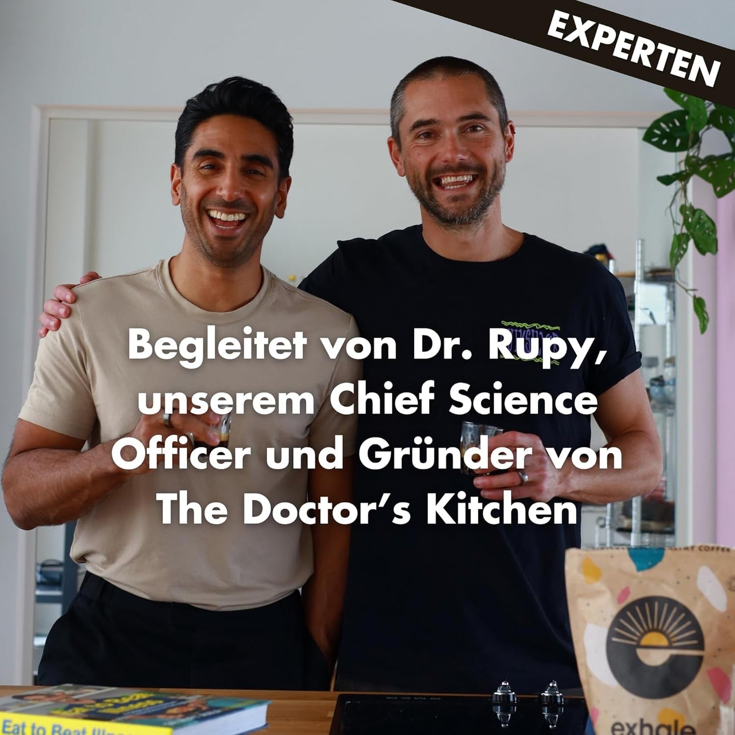 EXHALE Bio GANZE BOHNEN – Dunkel Gerösteter Kaffee – Confezione da 450 g – Mykotoxinfrei & Geeignet für Bulletproof Coffee – Single Origin e 100% Arabica Bohnen