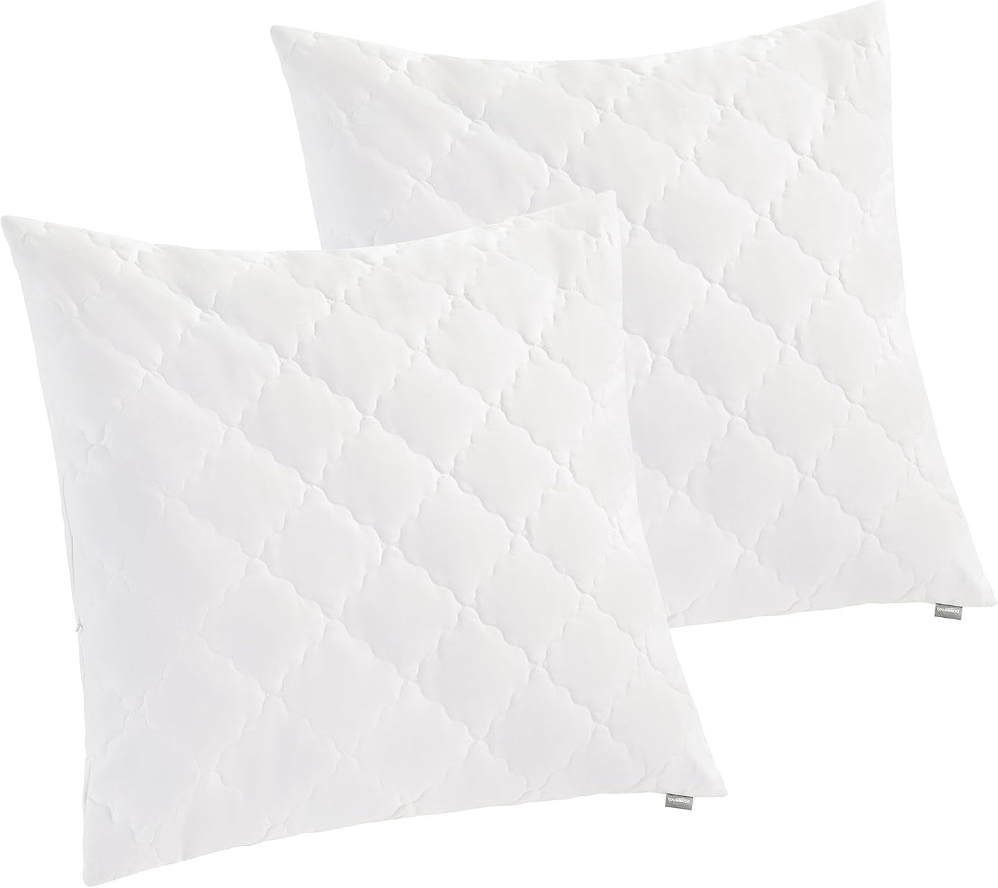 Traumnacht Cuscino Bamboo con fibre di bambù, ipoallergenico, antibatterico Set cuscini con cerniera, composto da 2 cuscini 40X80Cm, certificato Oeko-Tex, sviluppato in Germania Naty Shop cuscini standard 80 X 80 Cm Cuscino