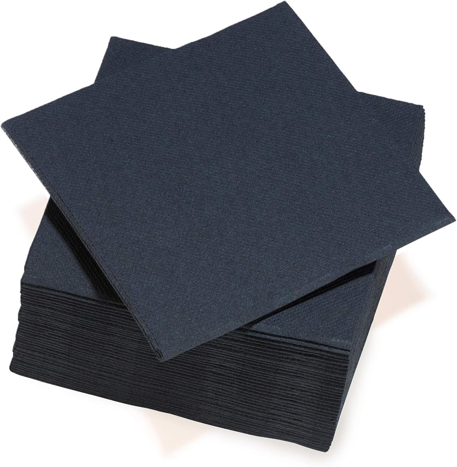 - Tovaglioli di carta Tex Touch - Nero - Tovaglioli certificati Fsc® - Riciclabile e Biodegradabile - Set 40 tovaglioli neri grandi 38 X 38 Cm