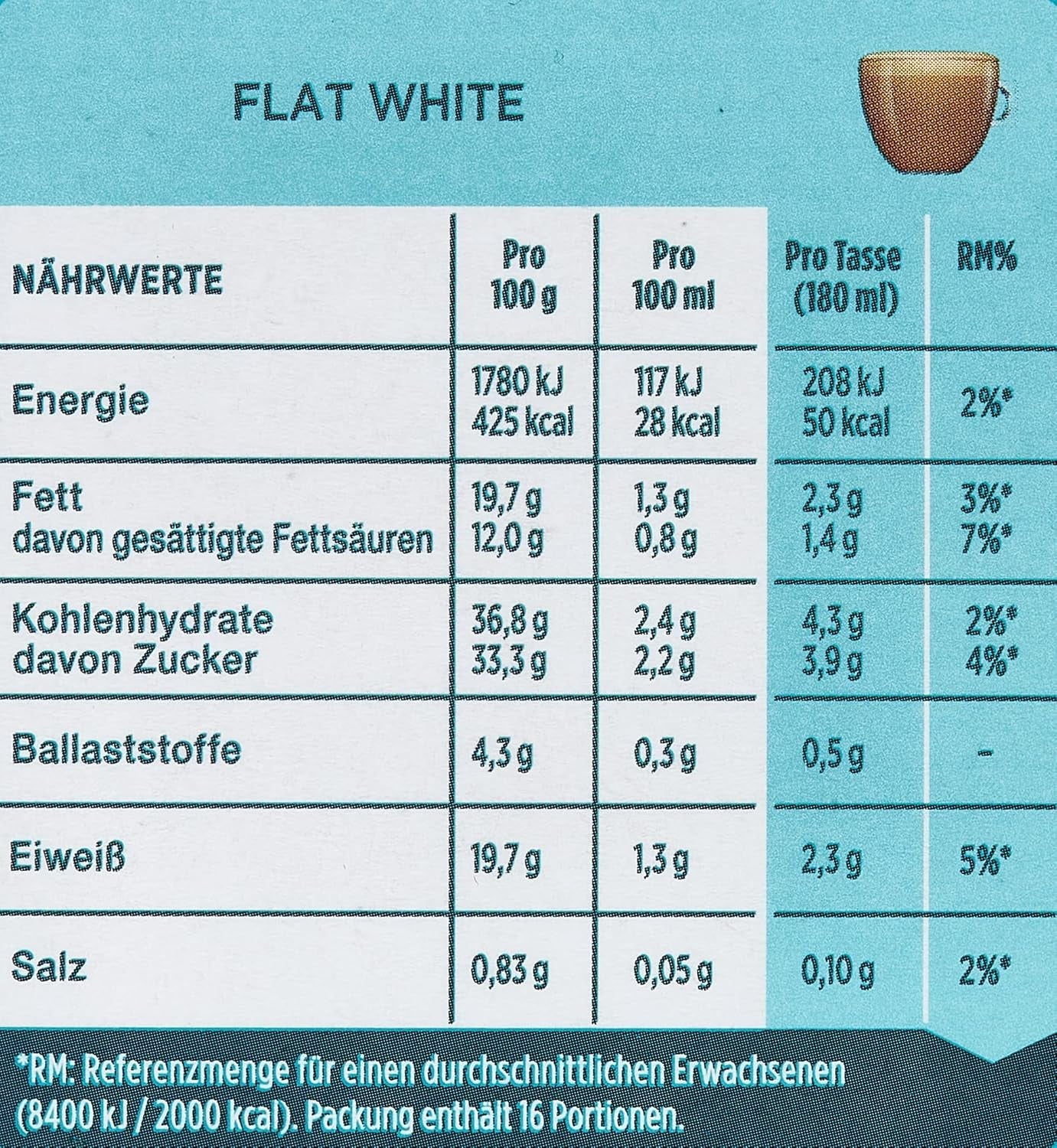 NESCAFÉ Dolce Gusto Flat White, 48 Kaffeekapseln, Arabica e Robusta Bohnen, Cremig-Milchiger Genuss, Kaffeekreation, Coffee-Shop Trend, Aromaversiegelte, Confezione da 9 (3x16 Kapseln)
