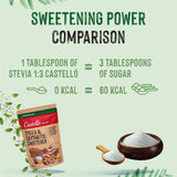 Dolcificante Stevia + Eritritolo 1:3, 1G = 3G Zucchero, 850 grammi Dolcificanti Naty Shop