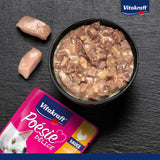 Vitakraft Poésie Délice, Nassfutter Katze, Katzennassfutter in salsa, con pollo, Vorratspackung, ohne Zusatz von Zucker und Getreide (23x 85g)