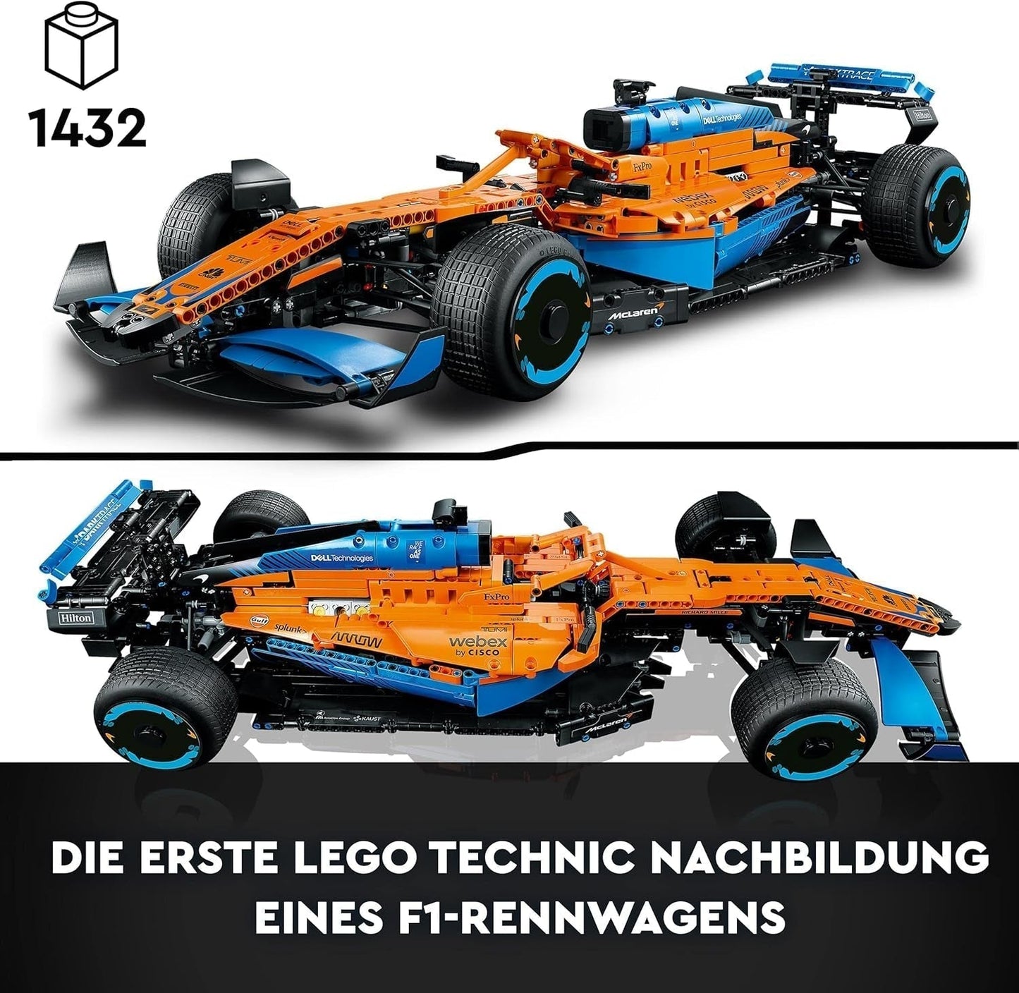Lego Technic Auto da corsa Mclaren di Formula 1 - Modello F1 per adulti con motore V6 e sterzo - Regalo per appassionati di sport motoristici e collezionisti - 42141 Set di costruzione Besuche den LEGO-Store