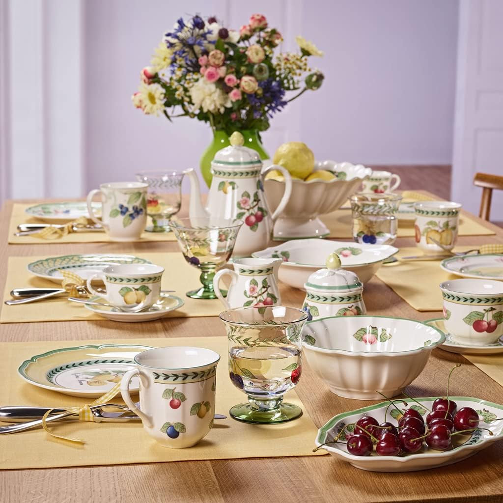 Villeroy & Boch French Garden Fleurence Tazza da latte, 250 ml, Porcellana Premium, Bianco/Multicolore 1022810760 Taglia L (34-36)