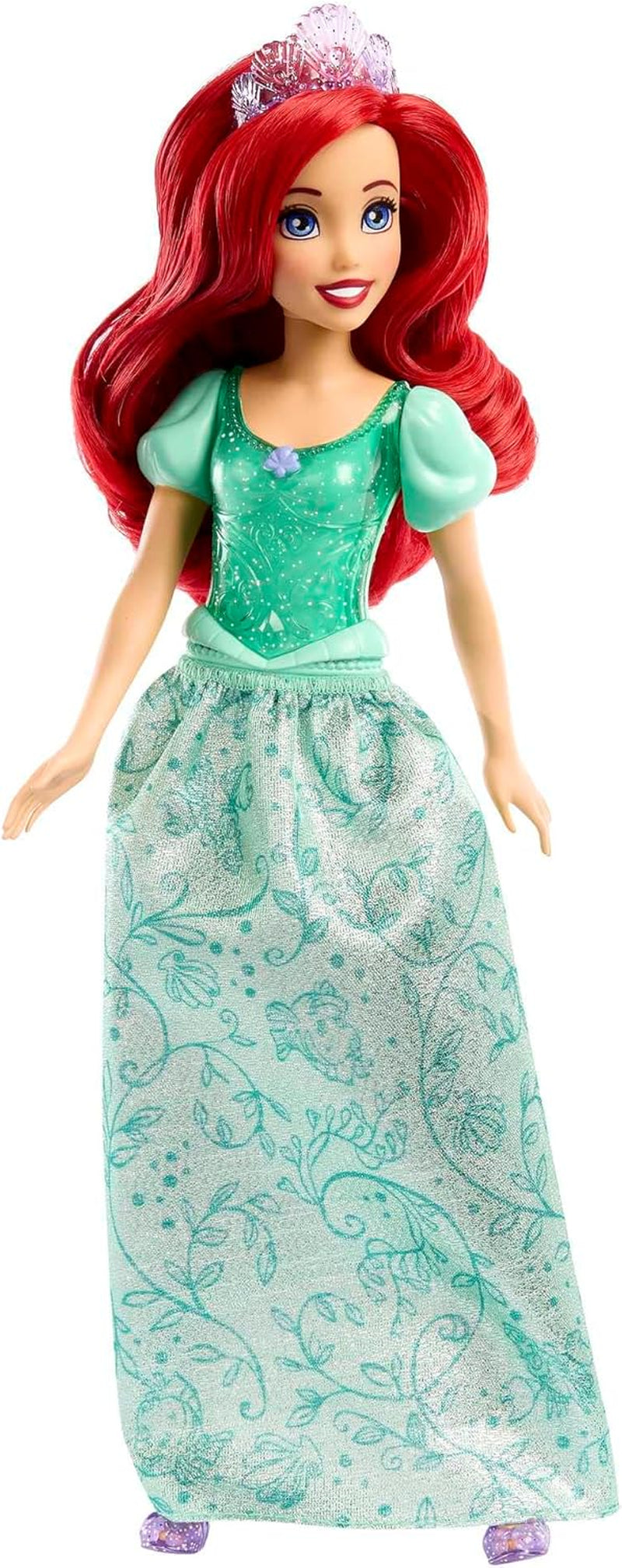 Mattel Disney Princess Ariel bambola, capelli lunghi, posizionabili, scarpe e fascia staccabili, regali Disney, giocattolo per bambini dai 3 anni in su, HLW10
