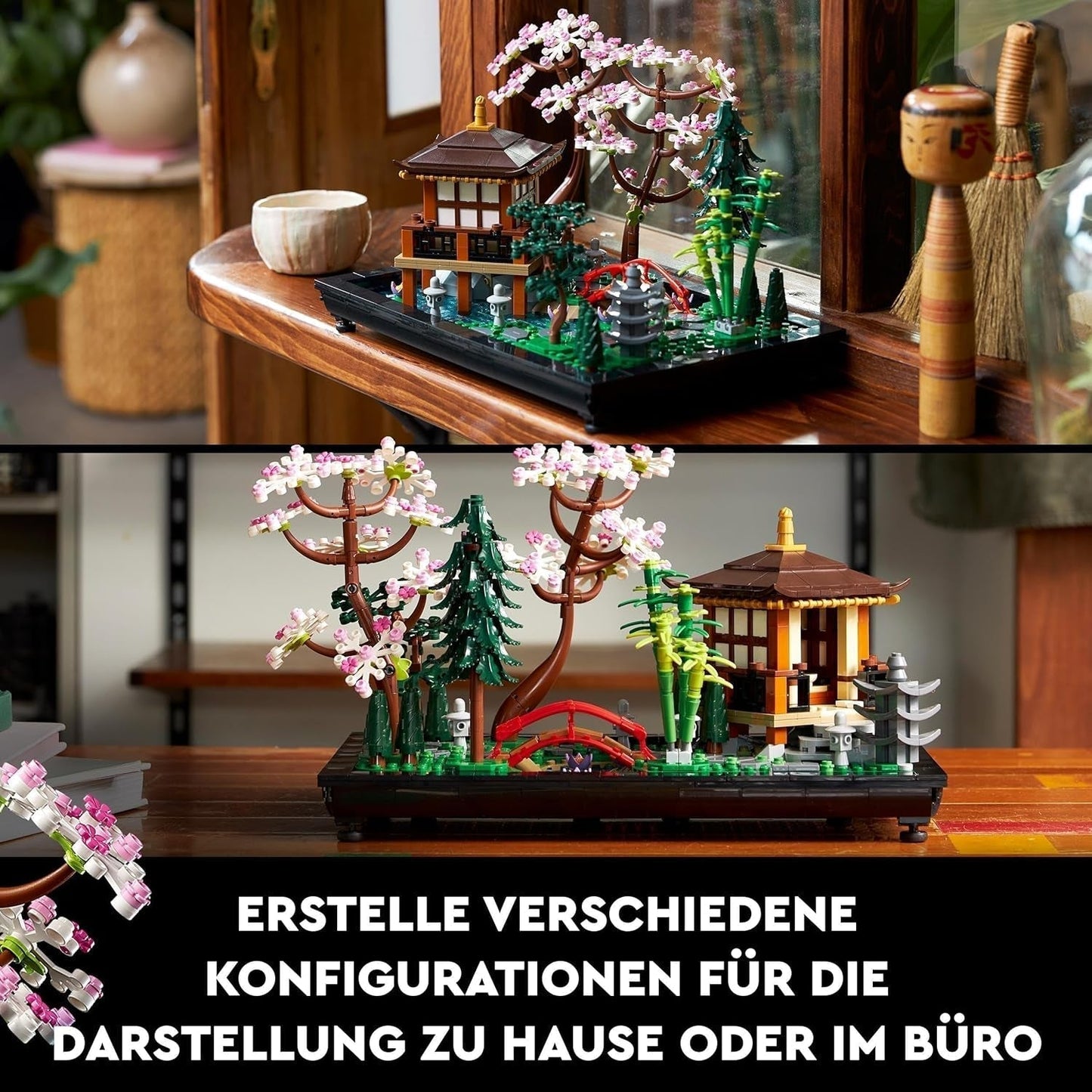 Lego Icons Giardino del silenzio - Set giardino botanico Zen per adulti con fiori di loto - Decorazione da scrivania personalizzabile di ispirazione giapponese - Regalo per donne e uomini 10315 Set da costruzione Besuche den LEGO-Store
