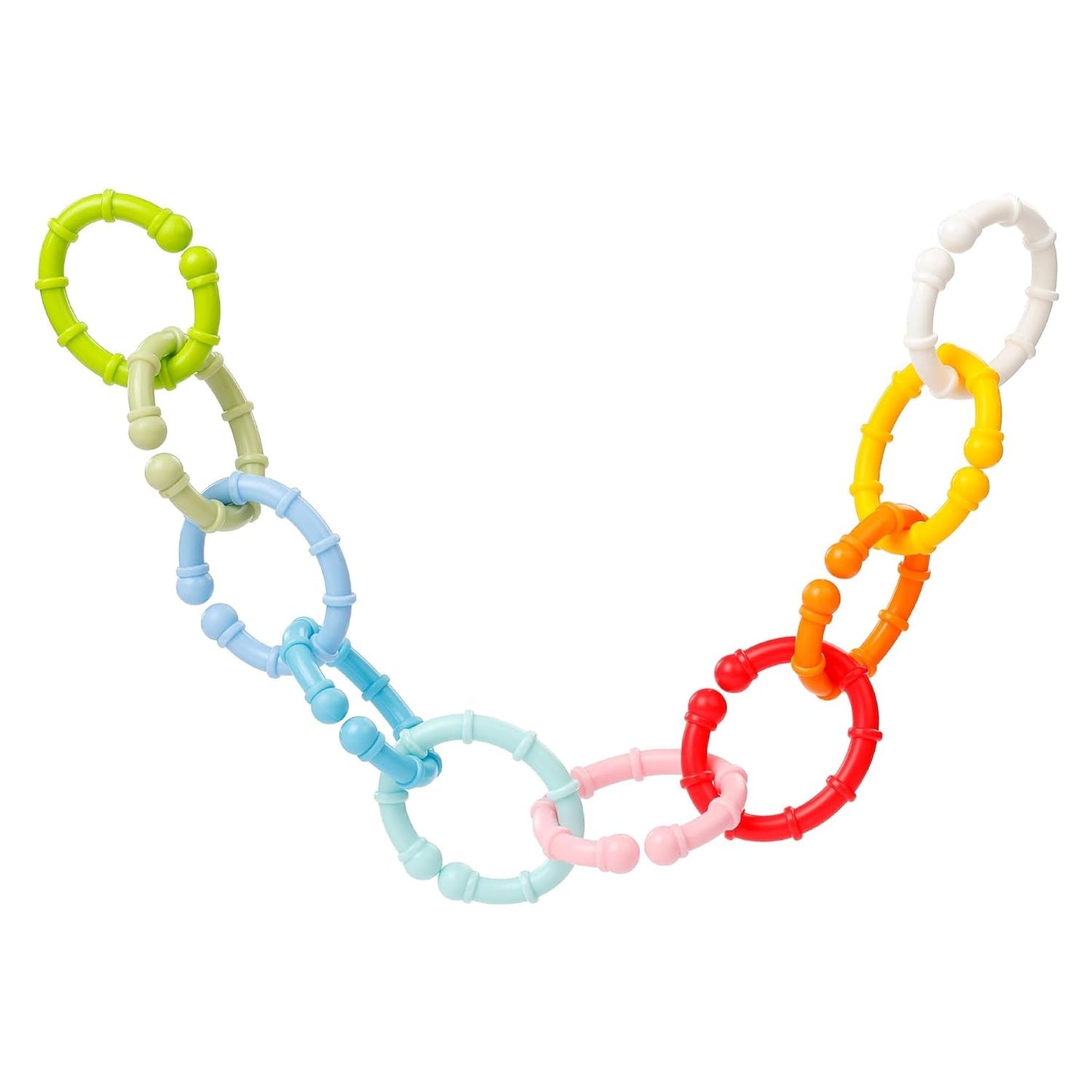 Fehn 10 set di anelli di fissaggio - ganci di fissaggio per seggiolino auto, box e lettino - anelli di fissaggio per catene per passeggino per la casa e in viaggio - anelli a C per neonati e bambini da 0+ mesi Giocattoli Bebe Naty Shop Set di 10 anelli a C