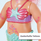 BABY Born Little Sister Sirena 46 cm Bambola sirena impermeabile con capelli lunghi e pinna glitterata mobile, incl. diadema e pettine, 833681 Zapf Creation Dolls Naty Shop