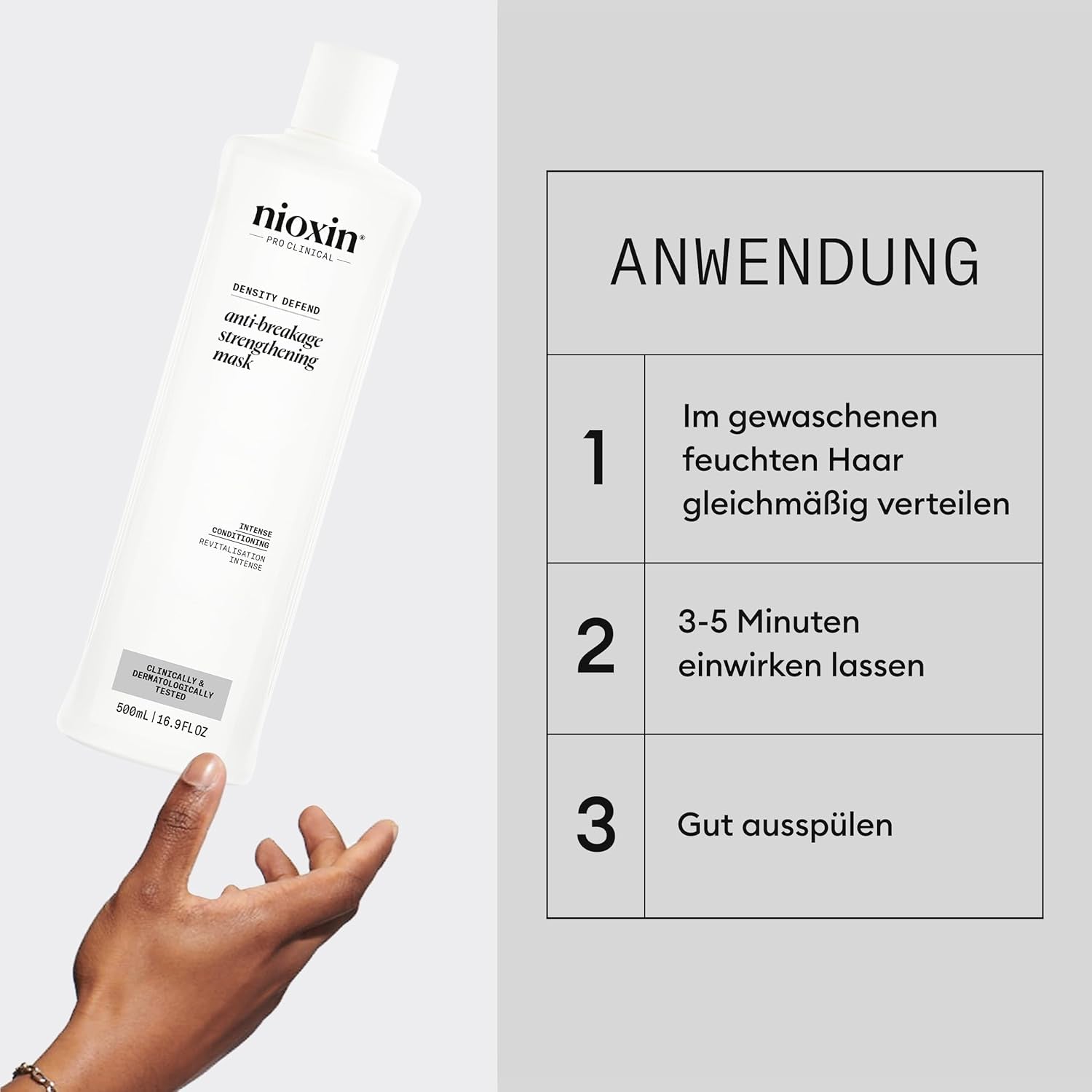 Nioxin Density Defend Anti-Breakage Strengthening Hair Mask - Maschera idratante per capelli contro la rottura dei capelli, cura senza risciacquo con vitamina C Maschera per capelli Naty Shop