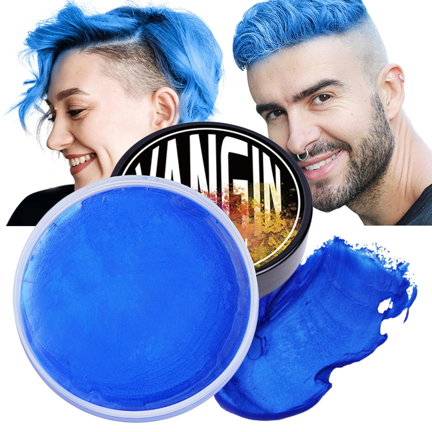 Tintura Per Capelli Temporanea Verde, Tonalità Per Capelli Per Uomo Donna, Pomata Per Capelli Naturale, Cera Colorante Per Capelli Per Feste, Cosplay E Halloween, Natale, Tintura Per Capelli Temporanea In Crema (100g, Verde) Naty Shop Tintura Per Capelli Blu 1G (1 Confezione)