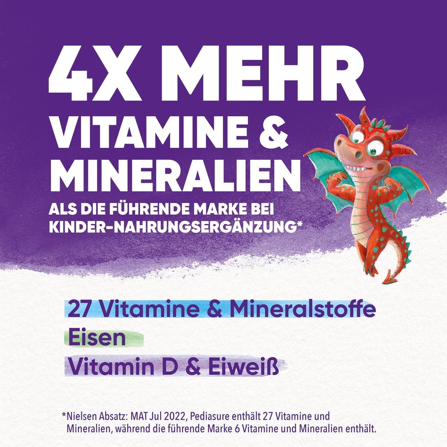 Pediasure Dragon's Power, Integratore alimentare per bambini da 1 anno, 27 vitamine e minerali Naty Shop
