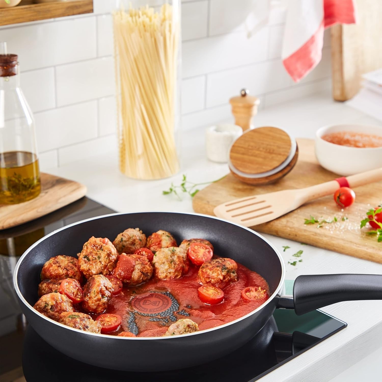 Tefal C27808 Generous Cook Pentola 32 cm, rivestimento antiaderente, fondo Thermo-Fusion, tutti i tipi di piano cottura a induzione Pentole e Padelle Naty Shop