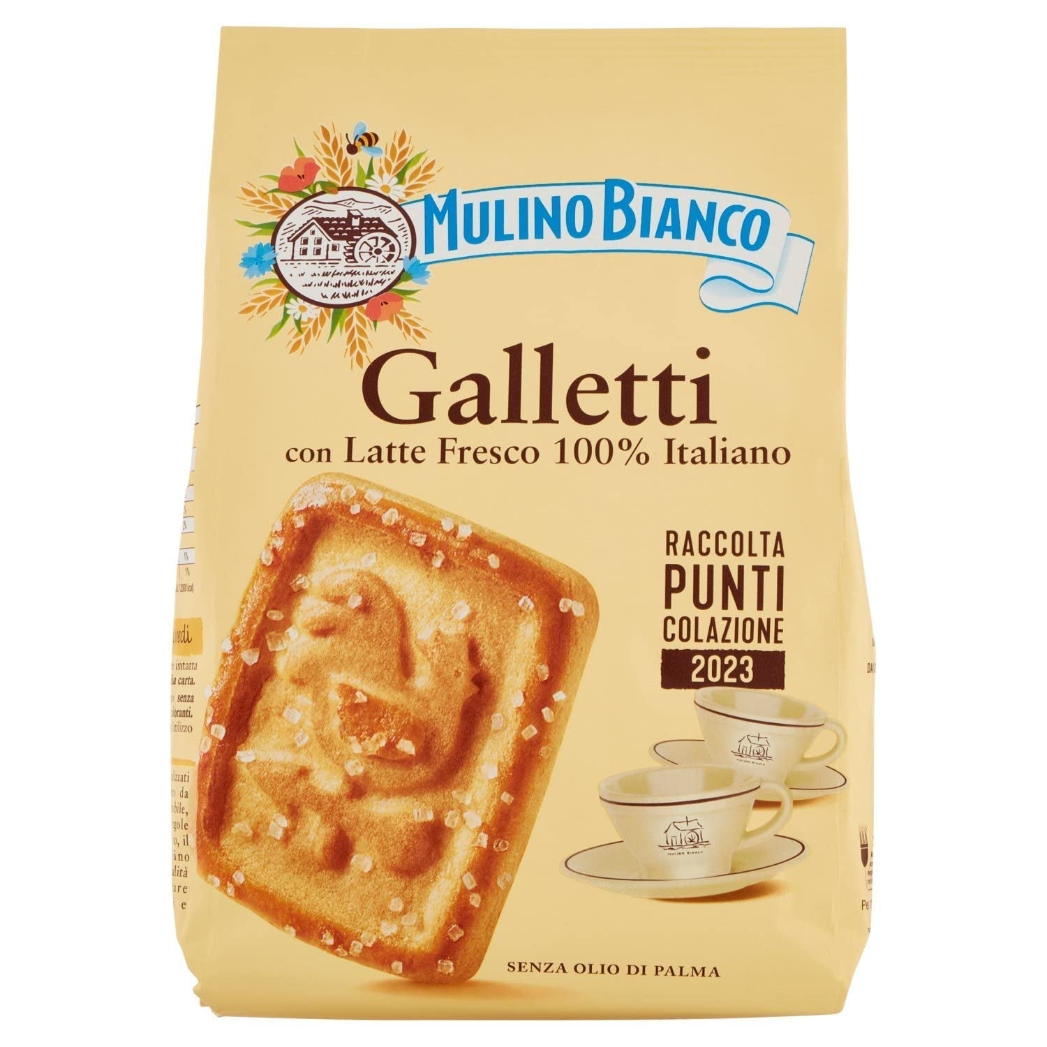 Biscotti Frollini Galletti del Mulino Bianco al latte fresco, 100% italiani, 350 g