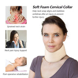 RESTCLOUD Supporto per il collo in morbida schiuma, Collare universale, Supporto per il collo regolabile per il sonno - Allevia il dolore al collo (Bianco, Collare profondo 6,4 cm, M) Cuscini ortopedici cervicali Naty Shop