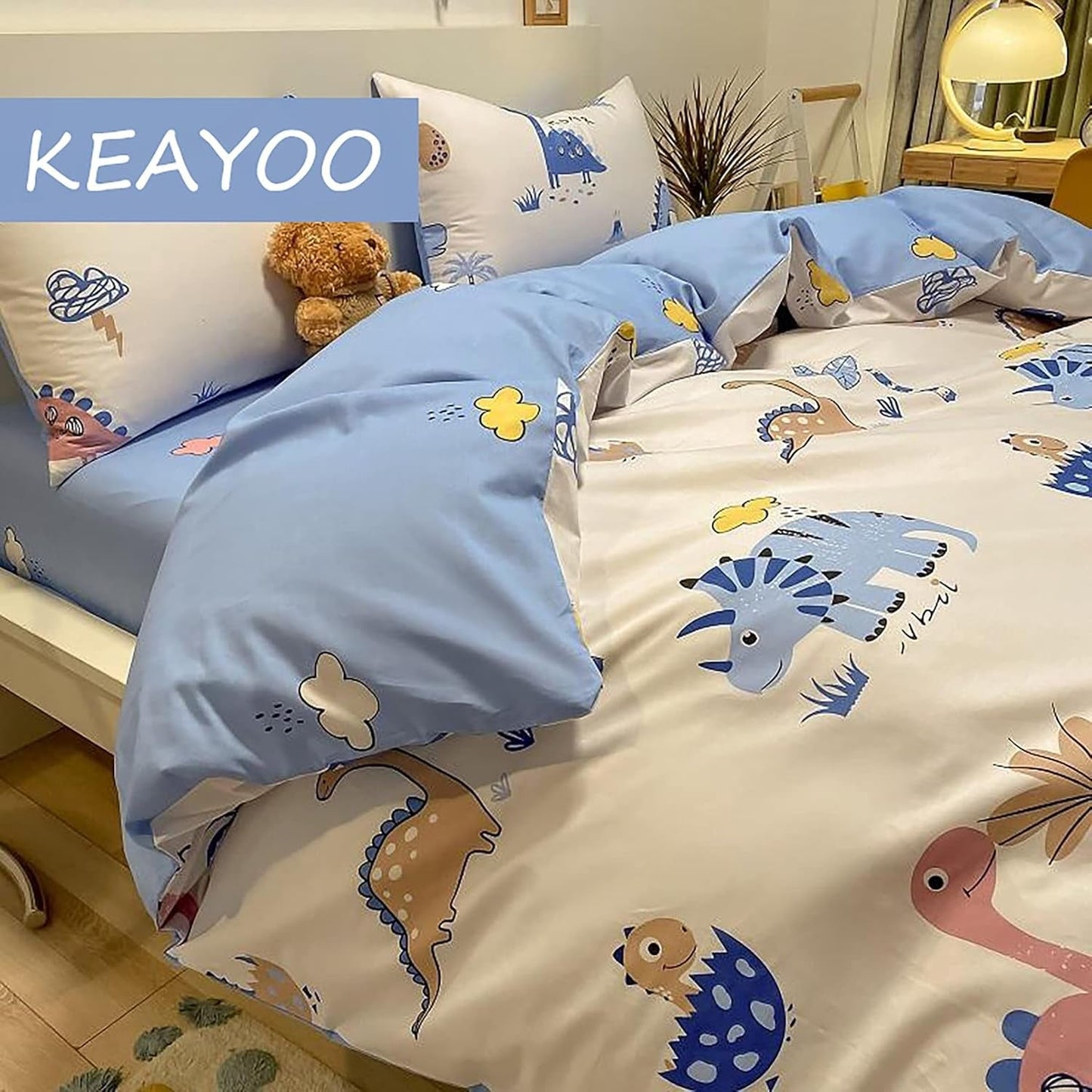 Biancheria da letto per bambini, unisex, dinosauri, cotone Biancheria da letto - bambini Naty Shop