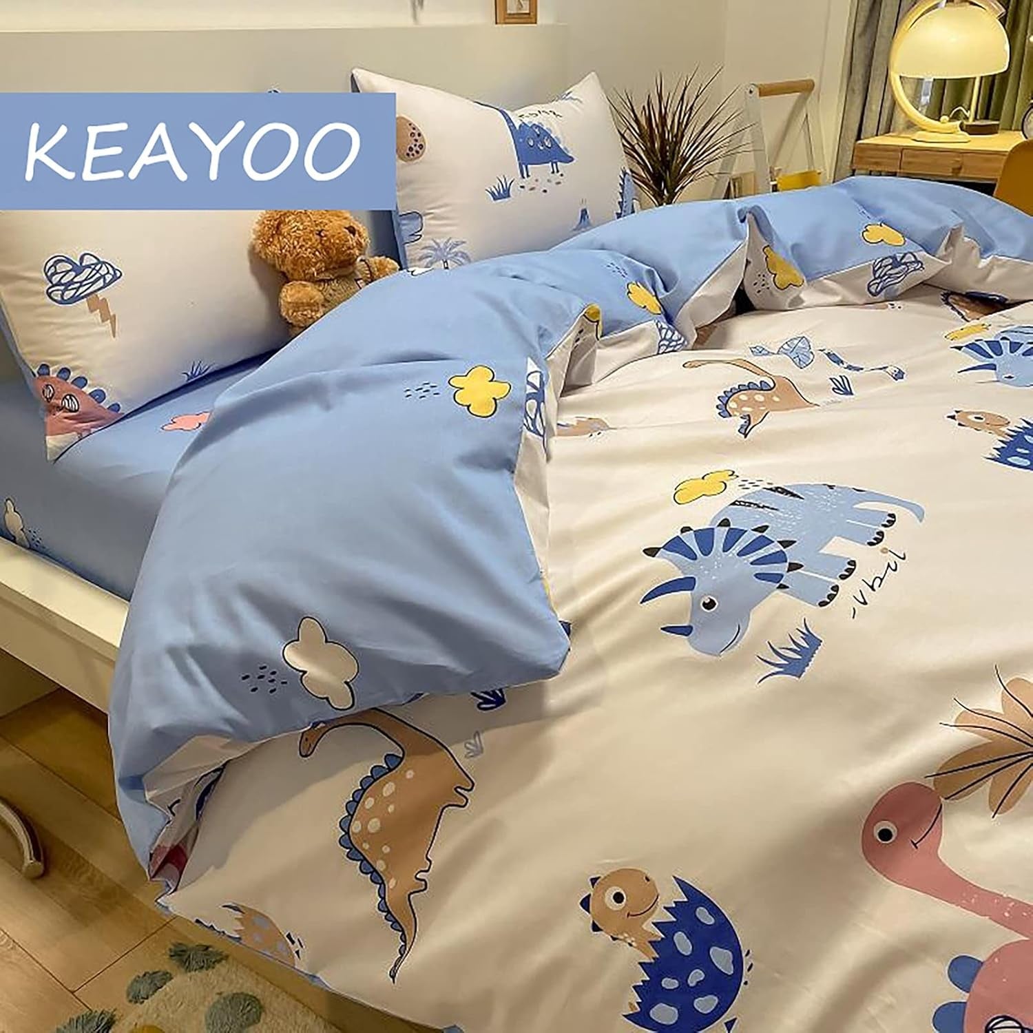 Biancheria da letto per bambini, unisex, dinosauri, cotone Biancheria da letto - bambini Naty Shop