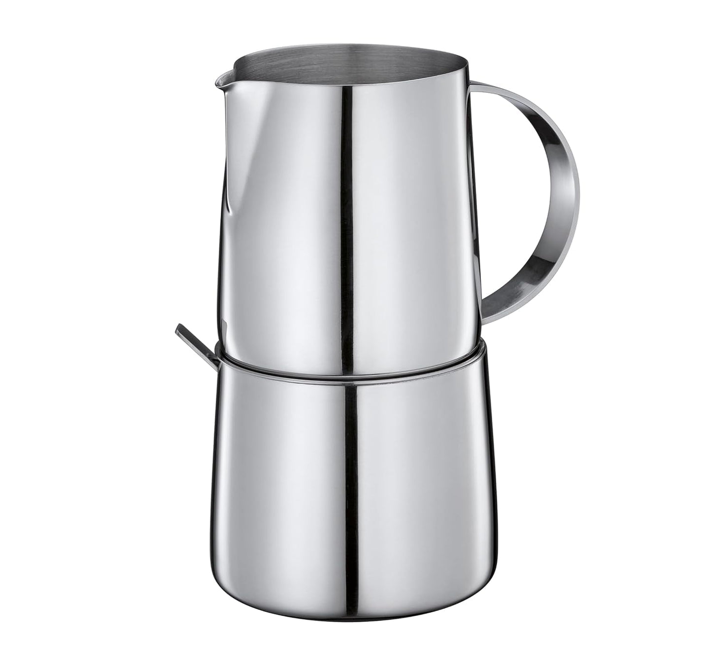 Cilio DELIZIA Dente e Tazza di Latte | Set da caffè | Tazza e contenitore per il latte in acciaio inossidabile | Impilabile | Con cucchiaio | Porzioni 250 ml Latte e 220 g Zucchero