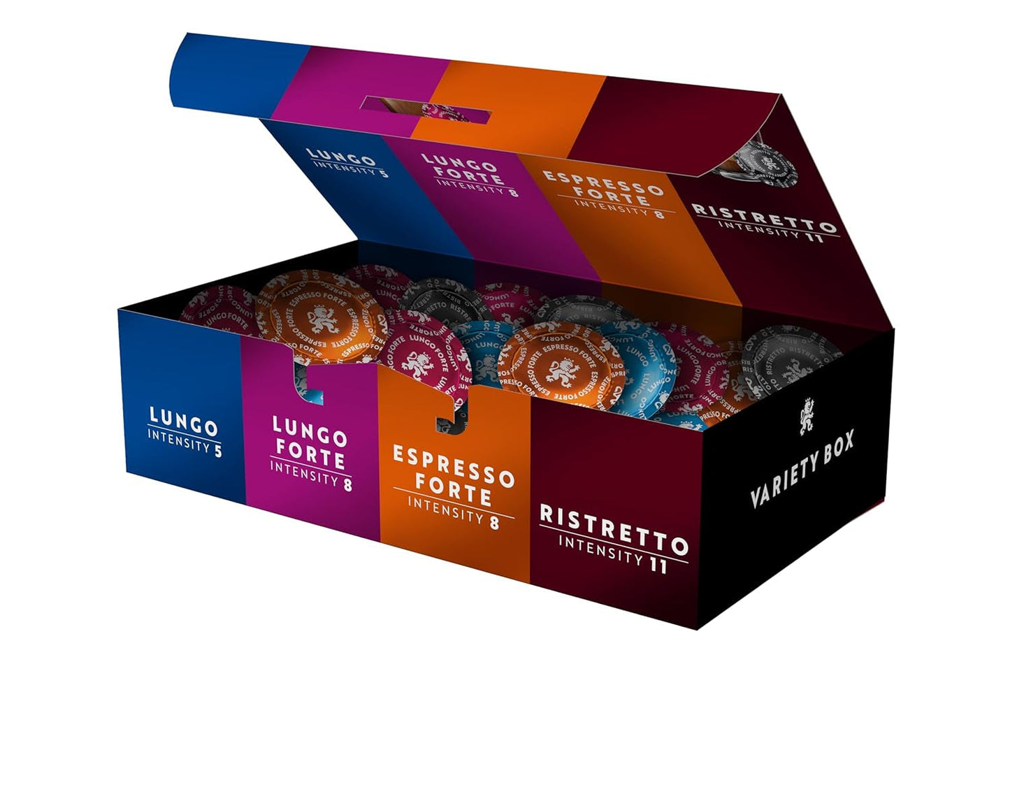 Café Royal Tamponi professionali, Variety Box, 40 cialde compatibili Nespresso (R) Professional per ufficio e gastronomia, Rainforest Alliance zertifiziert, 100 Prozent Arabica Kaffee
