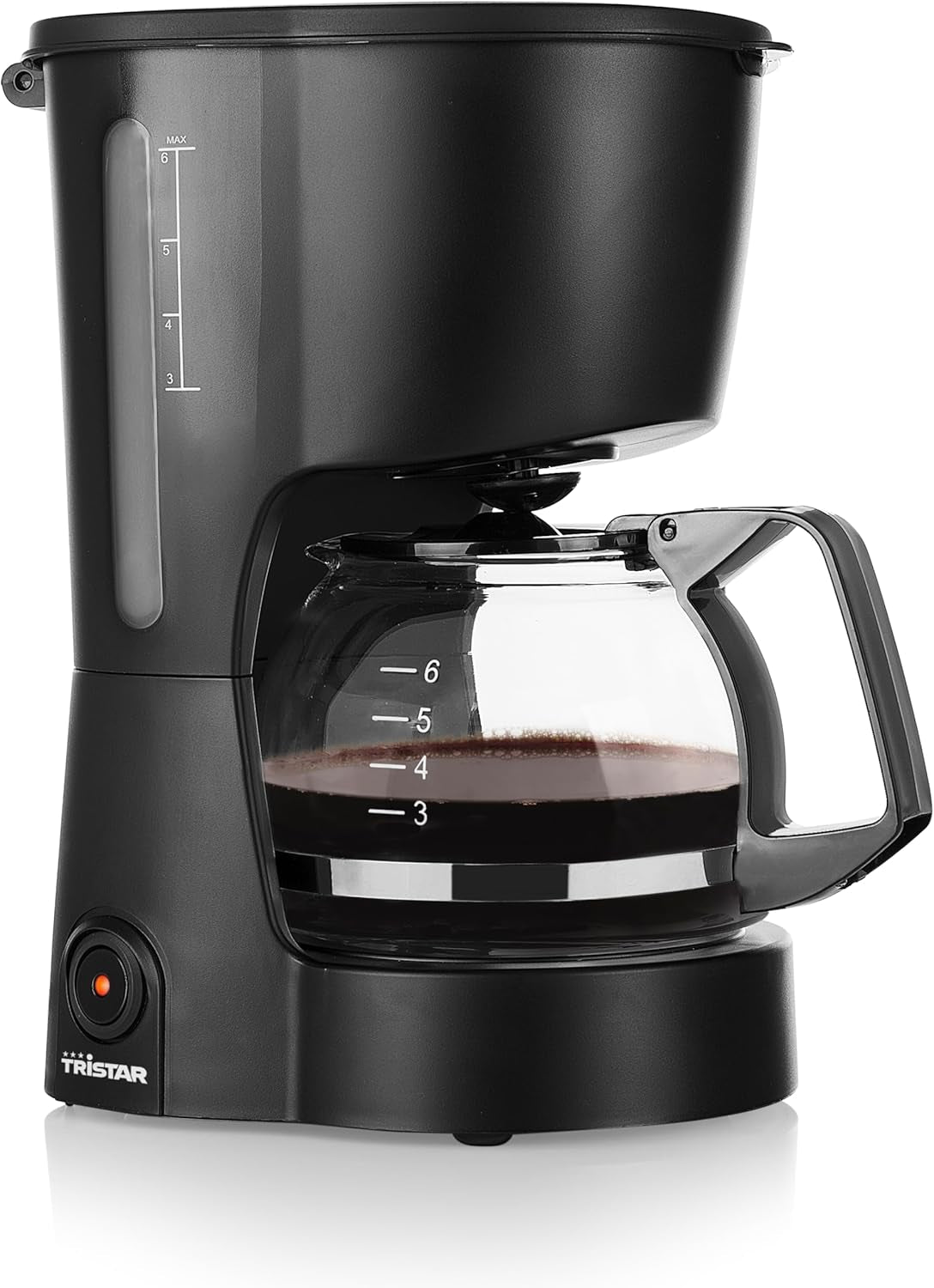 Caffettiera Tristar, capacità 6 tazze, 600 W, funzione di mantenimento in caldo, arresto automatico, filtro permanente, sistema antigoccia, compatta e portatile, facile da pulire, CM-1246
