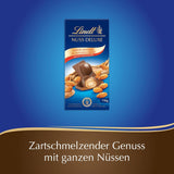 Cioccolata Lindt | NUT DELUXE Tavoletta di cioccolato al latte e mandorle | 110g| Cioccolato al latte con mandorle tostate in una morbida crema di mandorle | Barretta di cioccolato