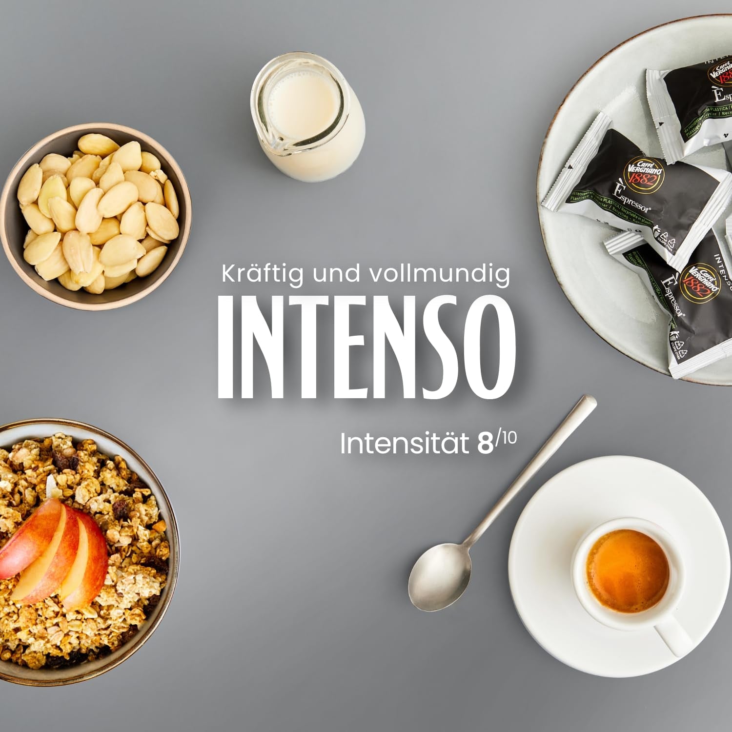 Caffè Vergnano 1882 - Èspresso Kompostierbare Kaffeekapseln , compatibile con Nespresso, Intenso (Intenso) - Packung Enthält 100 Kapseln