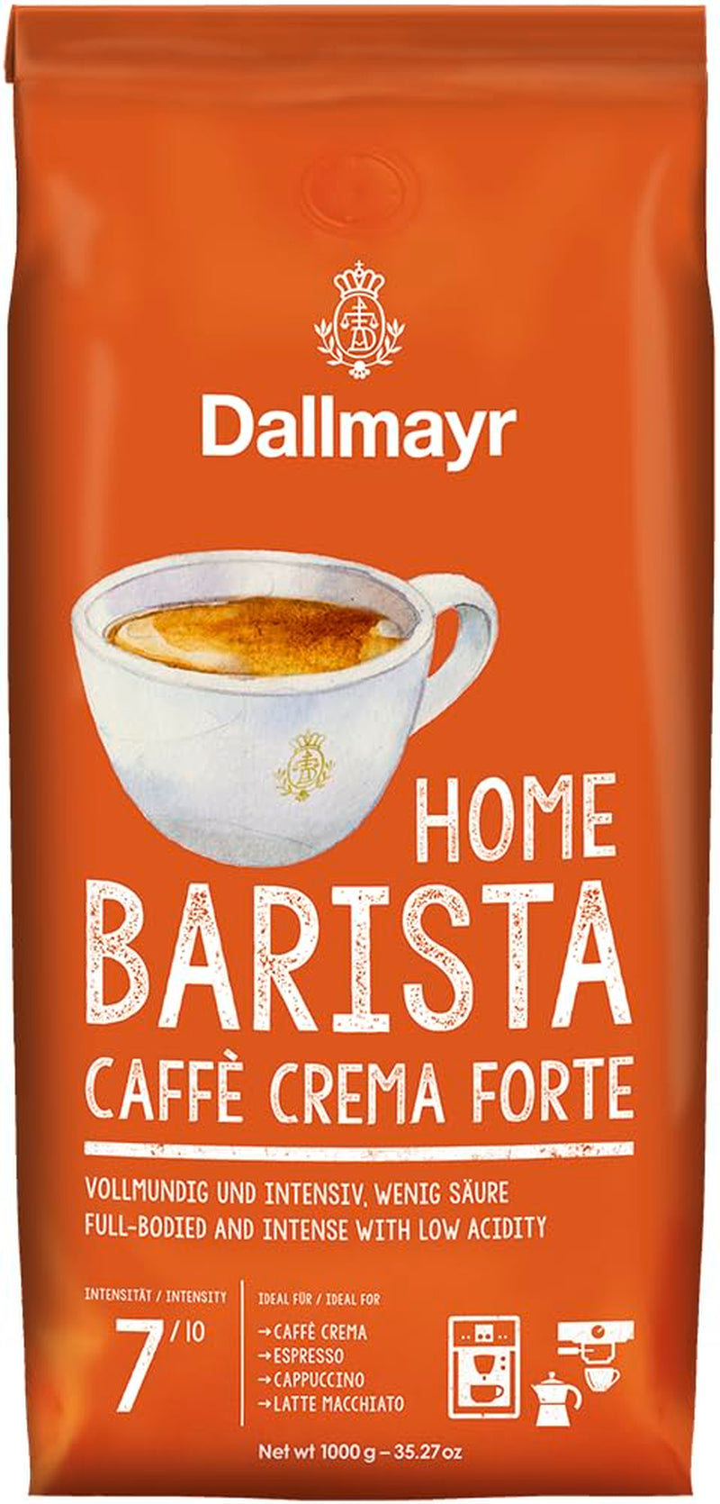 A casa Barista Caffé Crema Forte 1000g di fagioli interi