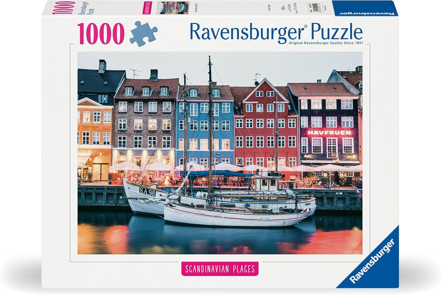 Ravensburger Puzzle Scandinavian Places 12000111 - Copenhagen, Danimarca - Puzzle da 1000 pezzi per adulti e bambini sopra i 14 anni Puzzle Naty Shop
