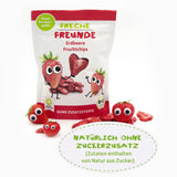 FRECHE FREUNDE Chips di frutta alla fragola bio, chips di frutta liofilizzata, frutta secca a fette al naturale senza zuccheri aggiunti, vegano, senza lattosio, senza glutine, confezione da 12 (12 x 12g)