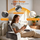 Ampio cuscino da lettura con supporto per collo e braccioli removibili, cuscino schienale per letto, cuscino schienale ergonomico con bracciolo, tasca e fodera lavabile per leggere e guardare la TV.
