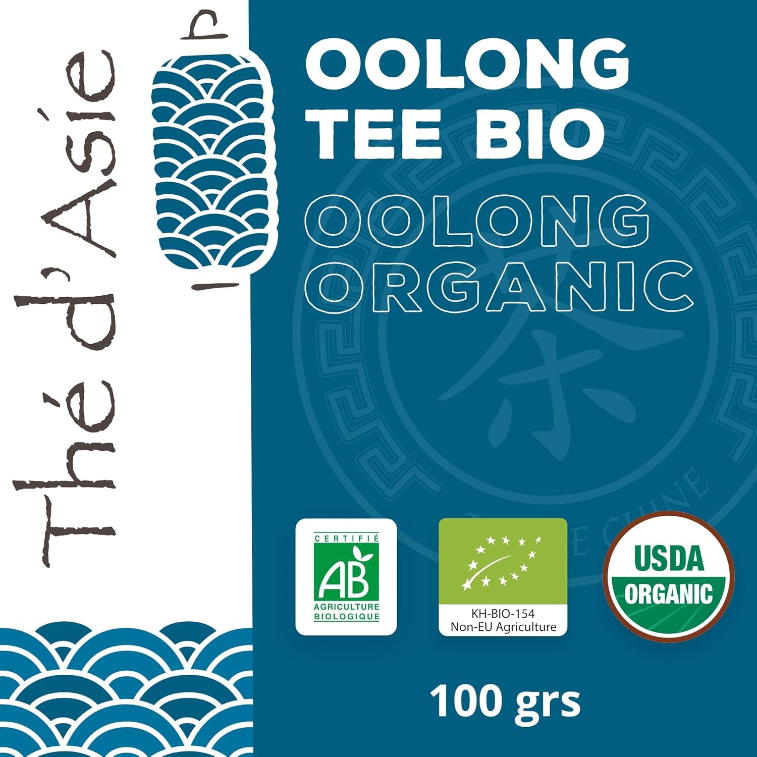 Khla - Tè Oolong Bio 100 G - Tè Blu - Tè Sfuso Naturale - Tè Asiatico Biologico - Sfuso e Tagliato - Tè alle Erbe e Infuso - Dalla Cina