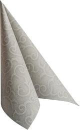 Papstar, 50 tovaglioli "ROYAL Collection" piega 1/4 40 cm x 40 cm grigio "Casali", #84889 (confezione da 2)