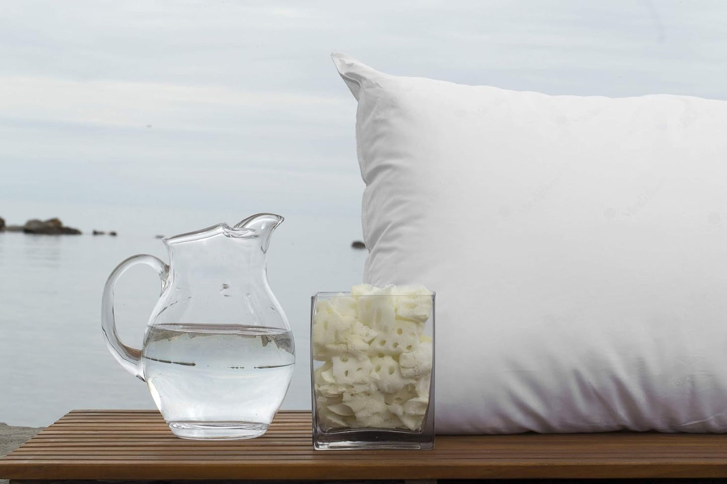 Mediflow The Original 5008 Cuscino ad Acqua con Schiuma Viscosa 50X70 cm, Bianco, Singolo, 1 Pezzo (1 Confezione) Naty Shop Cuscini Standard