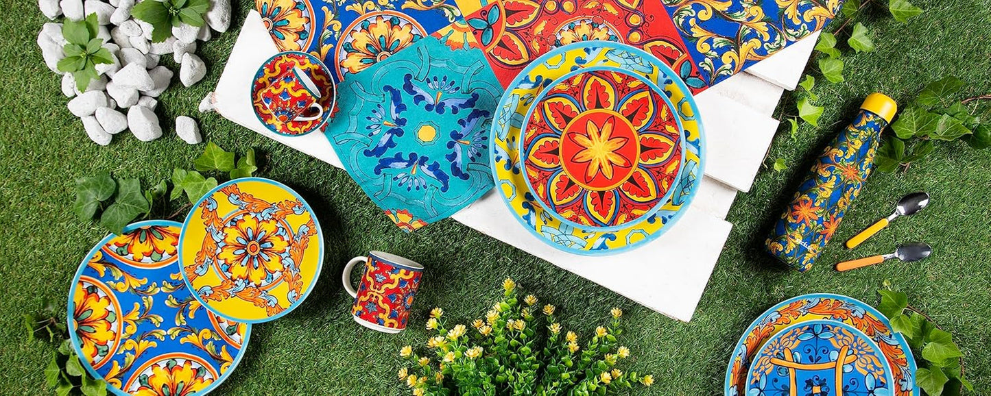 Excelsa Trinacria Teller-Set, 18 pezzi, Porzellan e Keramik