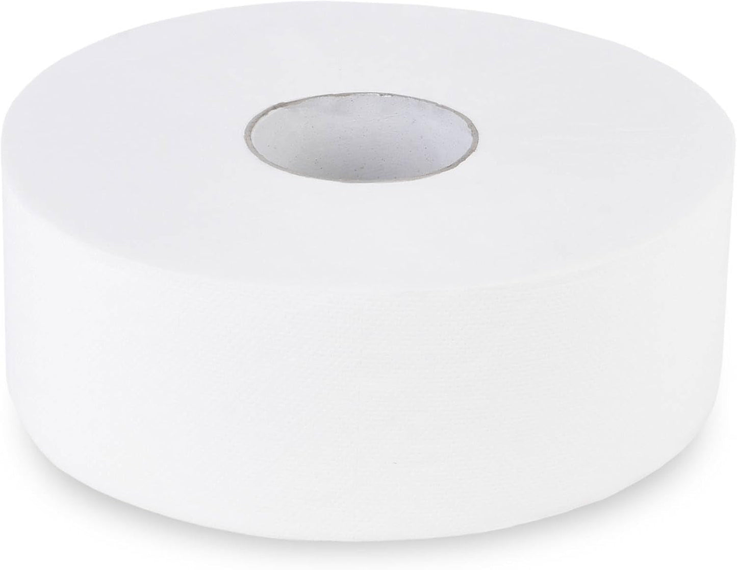 Carta Igienica Quicky Jumbo 2 Veli, Ø 25 cm, Bianco Brillante, Goffrata Puntini Fini, 6 Rotoli - assorbente e antistrappo per la massima igiene, ideale per enti pubblici e industria
