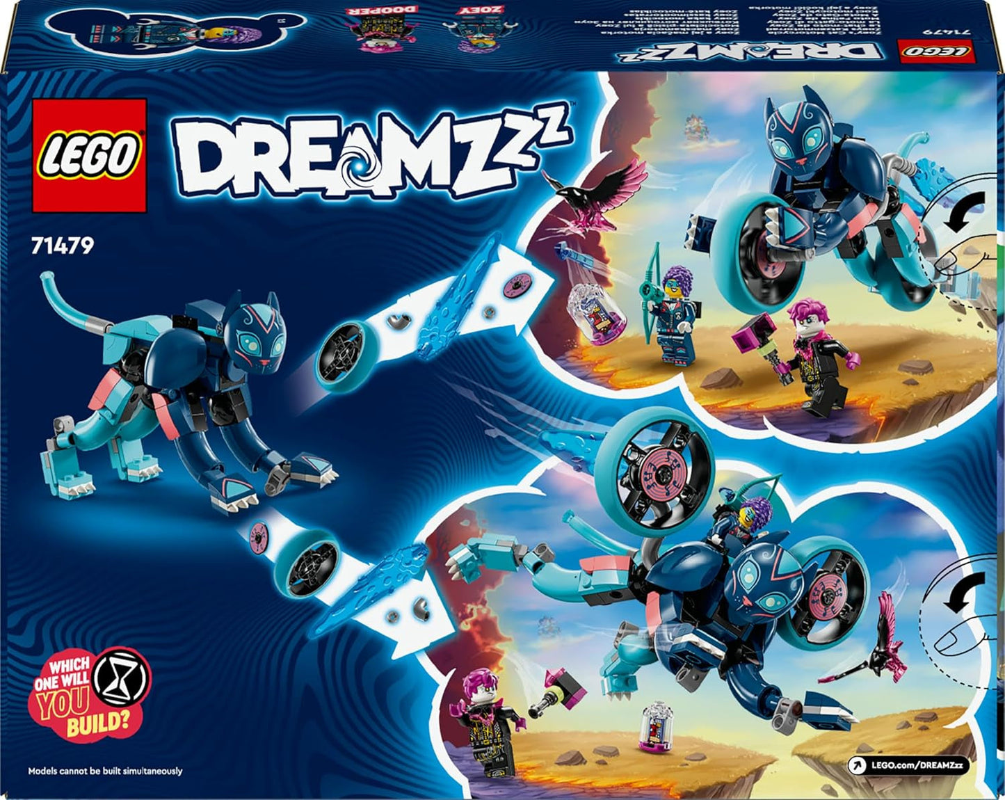 LEGO Dreamzzz La Motocicletta del Gatto di Zoey Regalo 2 in 1 per 7+ Anni Modello Animale Costruzioni Motocicletta Giocattolo Fantasy Set da Gioco per Ragazzi e Ragazze 71479 Set di Costruzioni Beuche den LEGO-Store