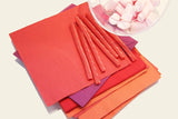 Ser42307107 Collezione lampada a sospensione, tovagliolo 40 X 40, 2 veli, 1/4 piega, 100 tovaglioli, 2 veli liscio con bordo, fucsia