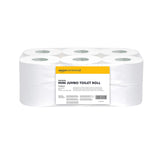 Carta igienica Amazoncommercial Mini Jumbo, senza profumazione, 2 veli, 6684 pezzi, 1 confezione da 12 rotoli, 557 fogli per rotolo, dimensioni foglio: 30,5 x 9 cm, bianco, compatibile con dispenser T2