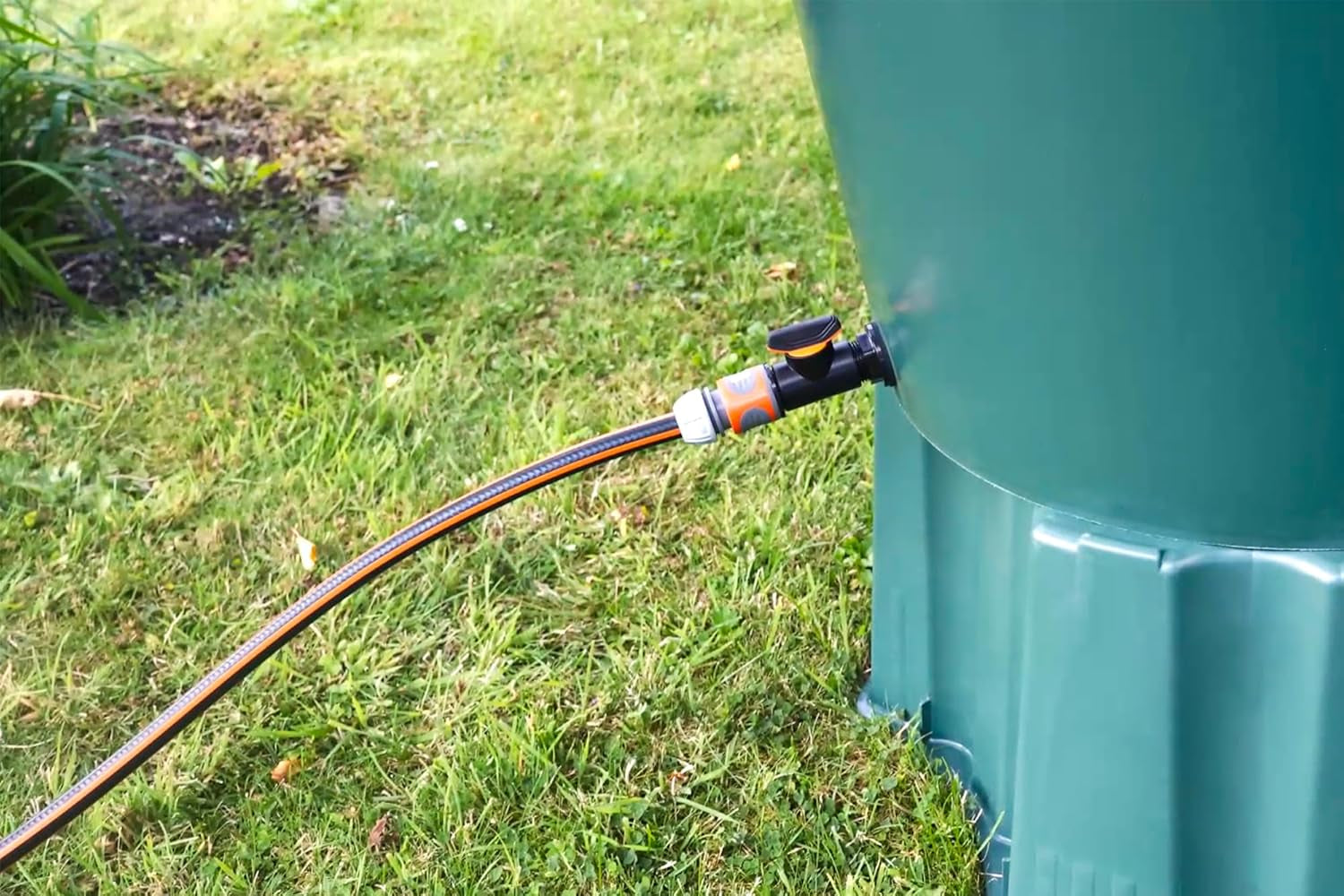 Raccordo per serbatoio con valvola di intercettazione Filettatura esterna da 26,44 mm Attacco rapido da 3/4" Raccordo per barile di pioggia Barile di acqua piovana 1 pezzo