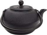 Juvale Set da tè giapponese con teiera in ghisa (1200 ml), piattino e 2 tazze, set da tè stile Tetsubin, nero