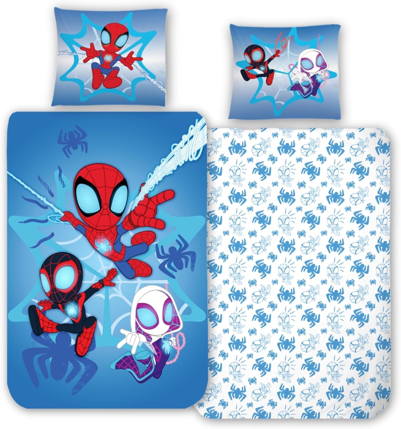 Biancheria da letto per bambini, vari personaggi dei cartoni animati, 100% cotone Biancheria da letto - bambini Naty Shop Spidey
