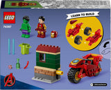 LEGO Marvel Iron Man con bici e Hulk, giocattolo da costruzione di supereroi per bambini, set da collezione con bici e minifigure, regalo per ragazze e ragazzi di 4 anni 76287 Set da costruzione Besuche den LEGO-Store