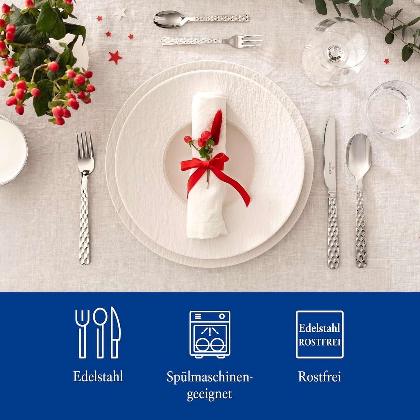 Villeroy & Boch - Boston set posate 30 pezzi, 6 persone Kitchen Naty Shop