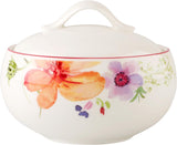 Villeroy & Boch - Zuccheriera Mariefleur, Colori Assortiti, Lavabile in Lavastoviglie, Adatta al Microonde, Zuccheriera con Coperchio, Zuccheriera, Portaoggetti, Accessorio per caffè, Stoviglie Floreali, Porcellana Premium